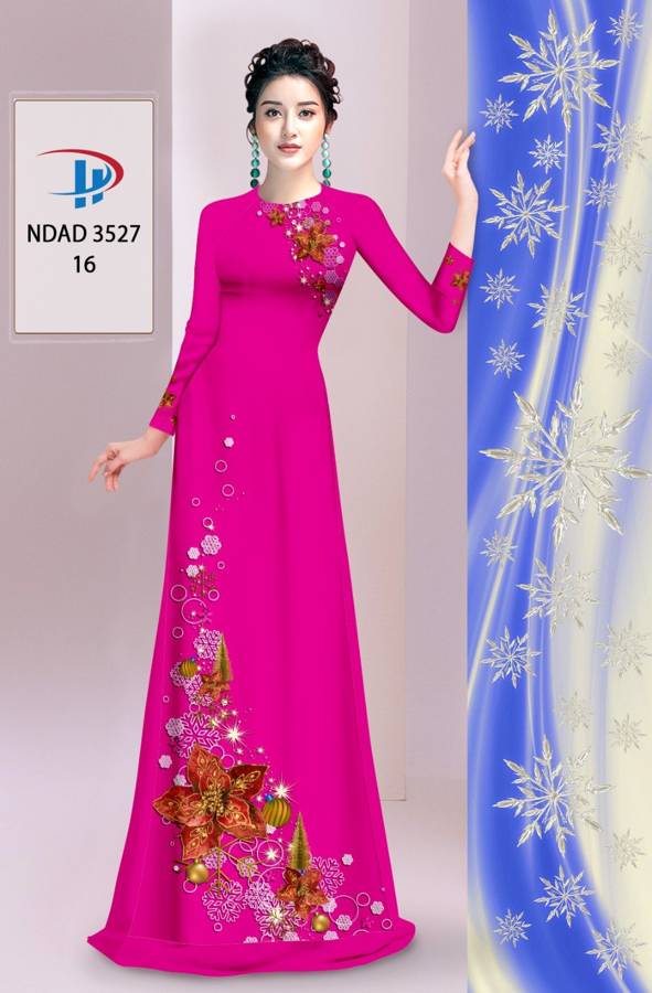 Vải Áo Dài Hoa In 3D AD NDAD3527 24